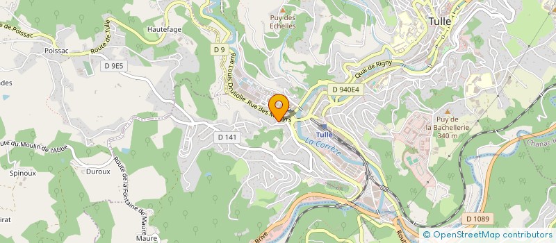 localisation de l'entreprise MENUISERIES BADEFORT  TULLE