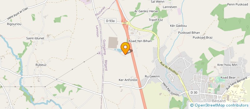 localisation de l'entreprise MENUISERIES BONNOT à BEGARD