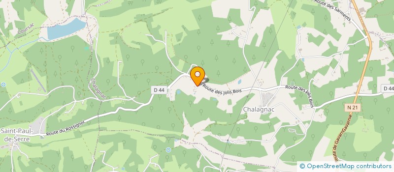localisation de l'entreprise MENUISERIES D'AMEUBLEMENT 24 à CHALAGNAC