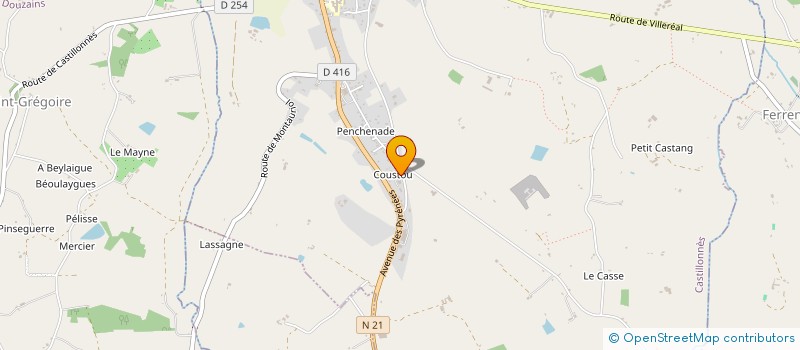 localisation de l'entreprise MENUISERIES DU COUSTOU  CASTILLONNES