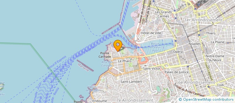 localisation de l'entreprise MENUISERIES DU PHARO à MARSEILLE 7EME