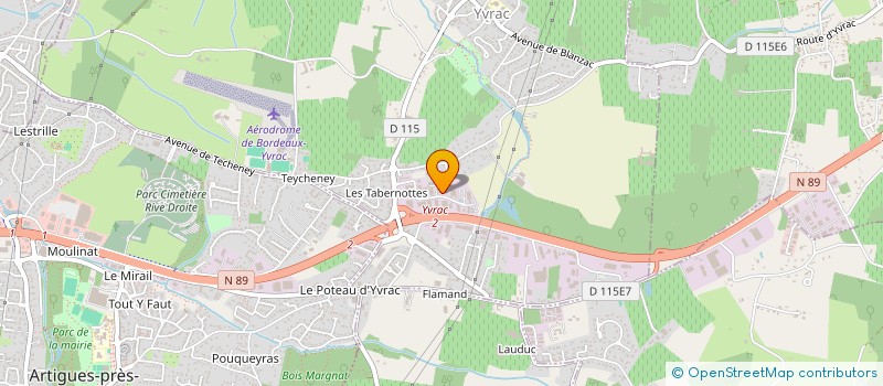 localisation de l'entreprise MENUISERIES GIRONDE à YVRAC