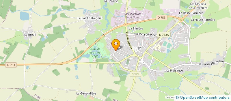 localisation de l'entreprise MENUISERIES J. BERLAND à LEGE