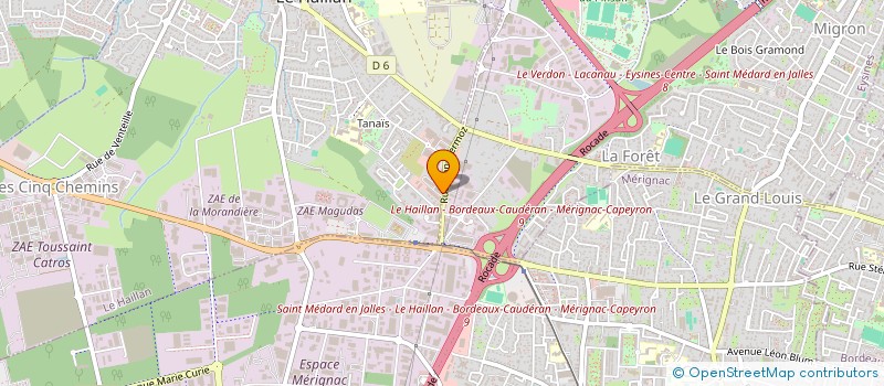 localisation de l'entreprise MENUISERIES N'SERVICES à LE HAILLAN