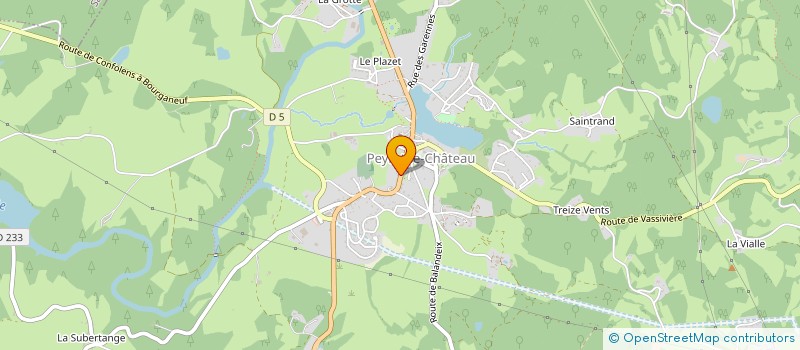 localisation de l'entreprise MENUISERIES PEYRATOUT à PEYRAT-LE-CHATEAU