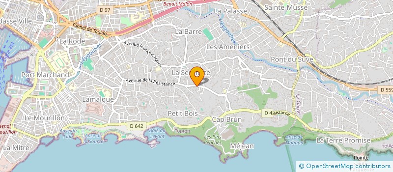 localisation de l'entreprise MENUISERIES PLASTIQUES DE LA COTE D AZUR à TOULON