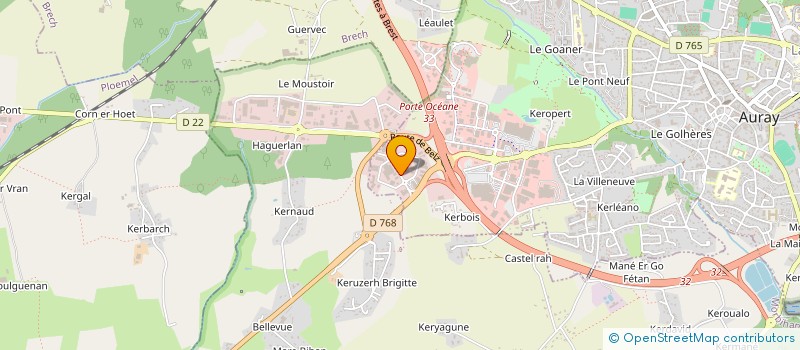 localisation de l'entreprise MENUISERIES SERVICES à AURAY