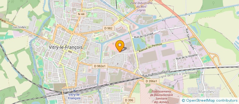 localisation de l'entreprise MENUISERIES-STORES-FERMETURES DU PERTHOIS à VITRY-LE-FRANCOIS