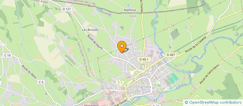 localisation de l'entreprise MENUISERIES SUD BOURGOGNE à CHARLIEU