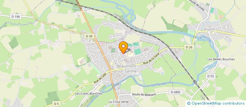 localisation de l'entreprise MENUSERIE CARRE CYRIL  BEAUMONT-SUR-SARTHE