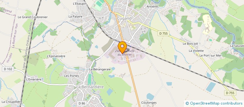 localisation de l'entreprise MEO à CUGAND