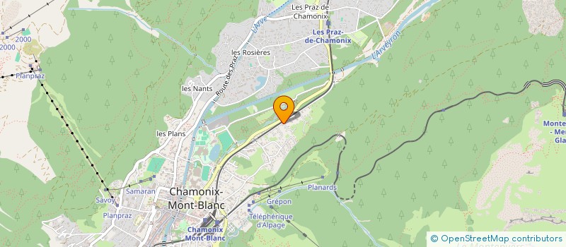 localisation de l'entreprise MER ET MONTAGNE à CHAMONIX-MONT-BLANC