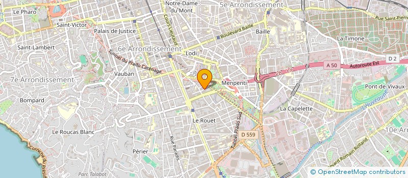 localisation de l'entreprise MER ET SOLEIL à MARSEILLE 8EME
