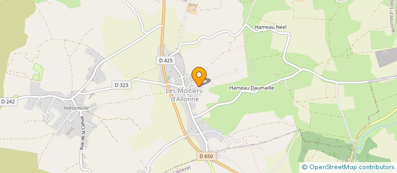 localisation de l'entreprise MER-FIL  LES MOITIERS-D'ALLONNE