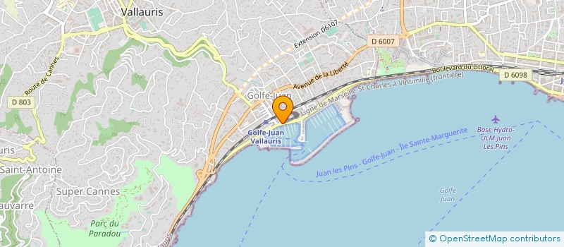 localisation de l'entreprise MER SARL à VALLAURIS