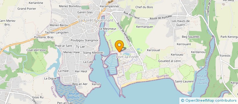 localisation de l'entreprise MER VENT à LA FORET-FOUESNANT