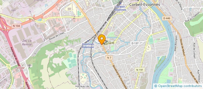 localisation de l'entreprise MERAN à CORBEIL-ESSONNES