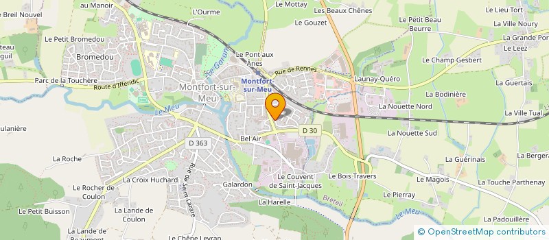 localisation de l'entreprise MERAN MONTFORT à MONTFORT-SUR-MEU