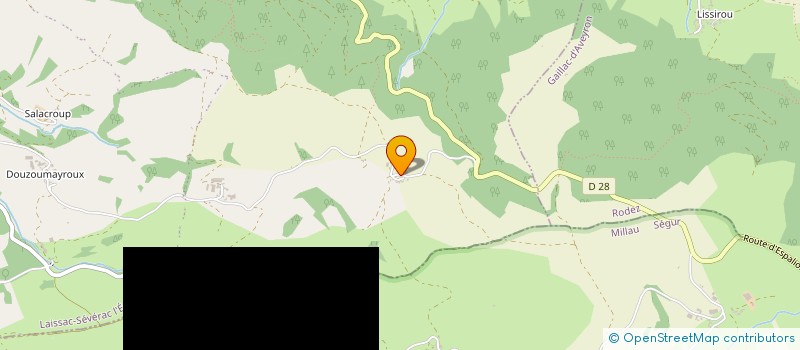 localisation de l'entreprise MERCADIER  LAISSAC-SEVERAC L'EGLISE