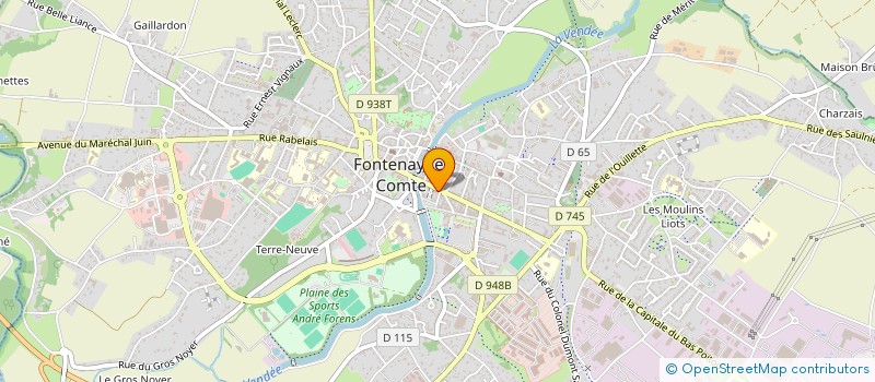 localisation de l'entreprise MERCERIE CATHERINE CHEVALLEREAU à FONTENAY-LE-COMTE