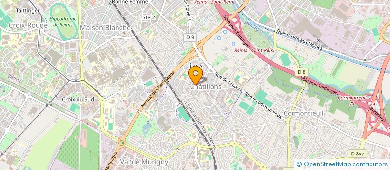 localisation de l'entreprise MERCERIE DES CHATILLONS à REIMS