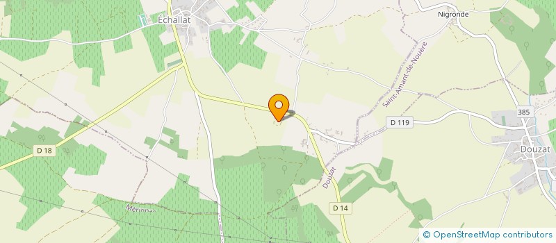 localisation de l'entreprise MERCERON à ECHALLAT