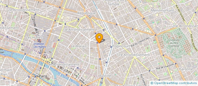 localisation de l'entreprise MERCI à PARIS