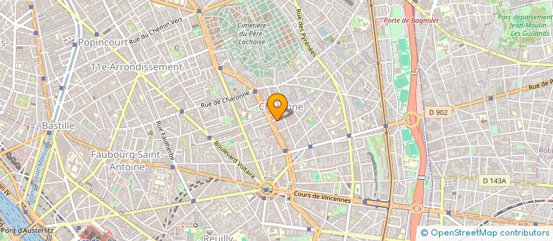 localisation de l'entreprise MERCI JC à PARIS