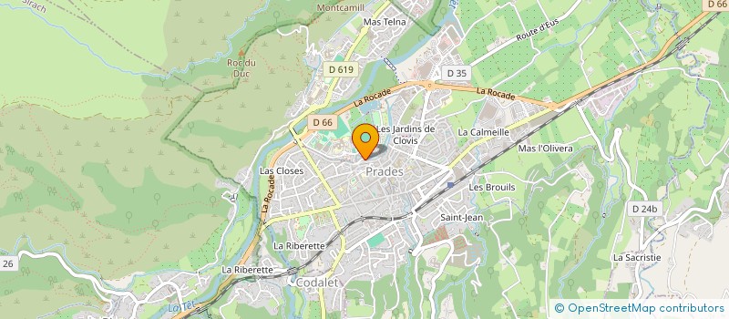 localisation de l'entreprise MERCI LES COPAINS  PRADES