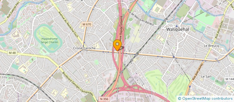 localisation de l'entreprise MERCIER AUTO à MARCQ-EN-BARŒUL