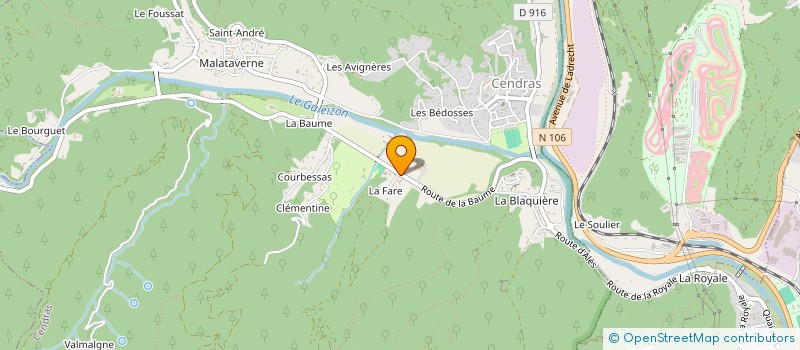 localisation de l'entreprise MERCIER BTP  CENDRAS