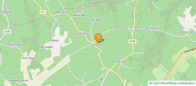localisation de l'entreprise MERCIER PERE ET FILS à LIGNIERES-AMBLEVILLE
