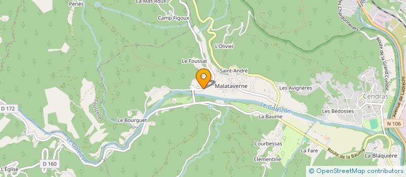 localisation de l'entreprise MERCIER PISCINES  CENDRAS