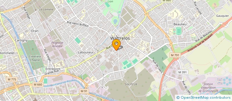 localisation de l'entreprise MERCKX SA à WATTRELOS