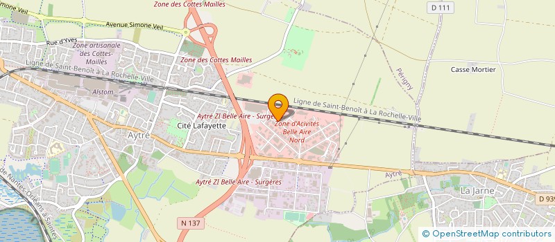 localisation de l'entreprise MERCURE à AYTRE