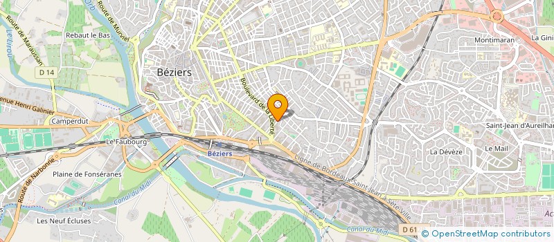 localisation de l'entreprise MERCURE  BEZIERS