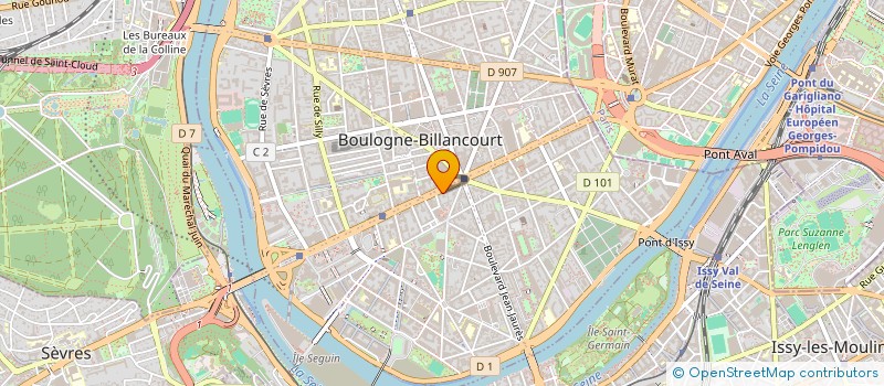 localisation de l'entreprise MERCURE COMM à BOULOGNE-BILLANCOURT