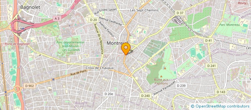 localisation de l'entreprise MERCURE TELECOMMUNICATIONS ET ASSOCIES à MONTREUIL