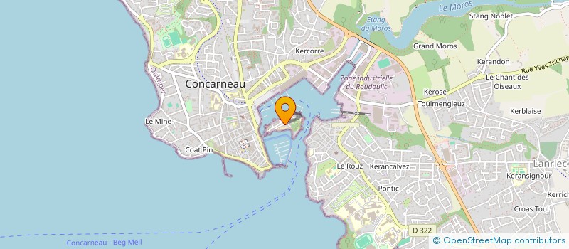 localisation de l'entreprise MERCURE TRAVEL  CONCARNEAU