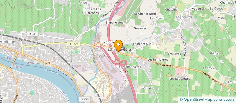 localisation de l'entreprise MERCUROL AUTOMOBILE à MERCUROL-VEAUNES