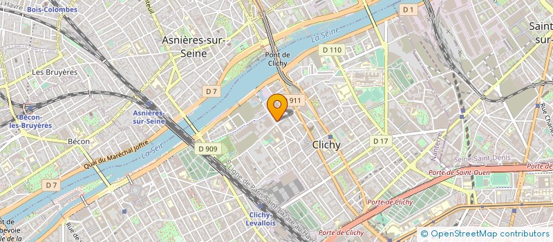 localisation de l'entreprise MERCY WORLDWIDE FRANCE à CLICHY