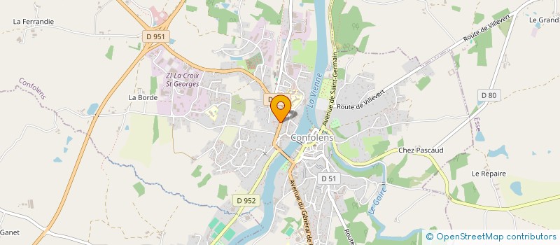 localisation de l'entreprise MERE MICHELET à CONFOLENS