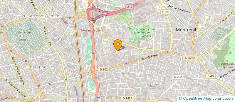 localisation de l'entreprise MERES BAT 13 à BAGNOLET