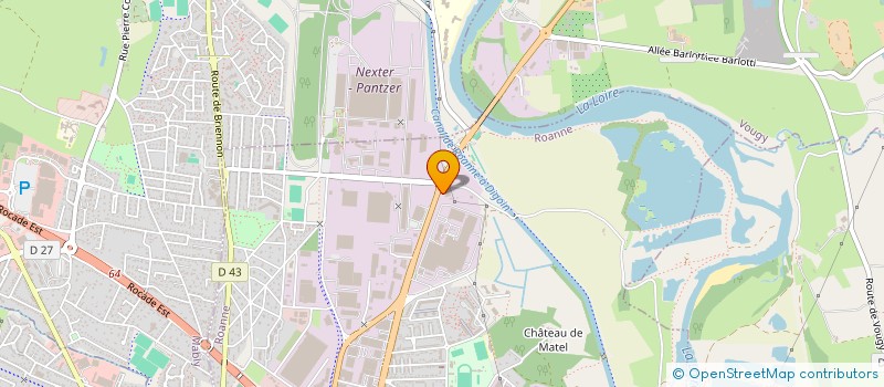localisation de l'entreprise MERET MARTIN à ROANNE