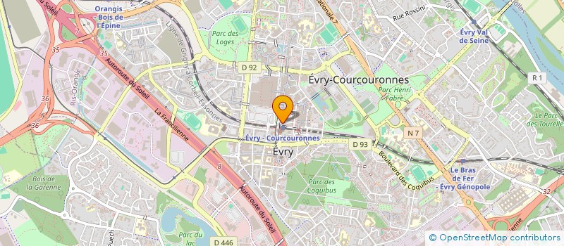 localisation de l'entreprise MEREV HAIR à EVRY-COURCOURONNES
