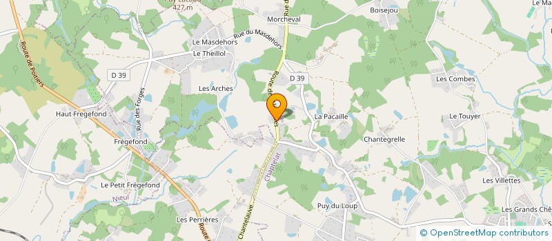 localisation de l'entreprise MERGNAT TRAVAUX FORESTIERS à CHAPTELAT