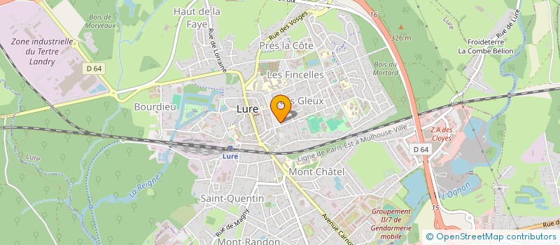 localisation de l'entreprise MERGRAPH IMPRIMERIE  LURE