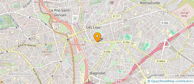 localisation de l'entreprise MERHOM BAT à LES LILAS