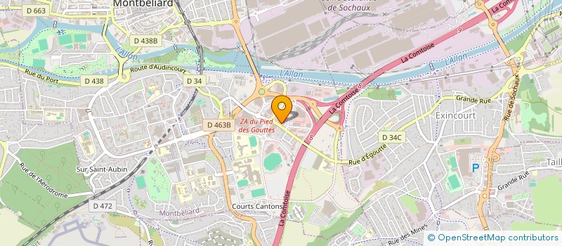 localisation de l'entreprise MERI 25  MONTBELIARD