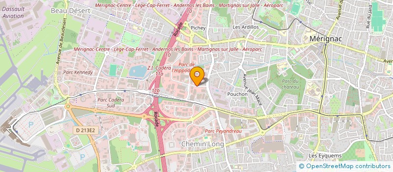 localisation de l'entreprise MERI-MAT à MERIGNAC